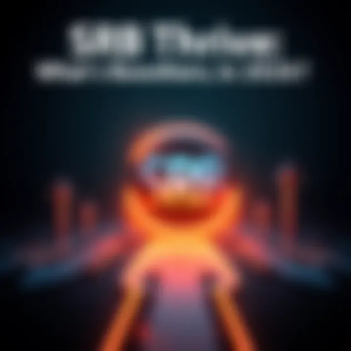 SRB logo surrounded by upward arrows representing growth and success