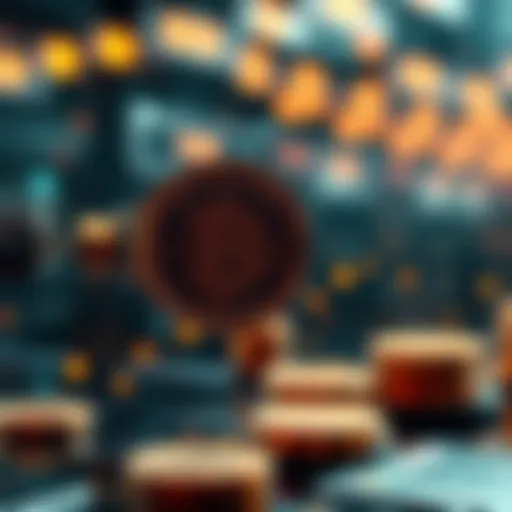 Stablecoin Transactions A digital representation of stablecoins being used in financial transactions for AI agents, showcasing fast settlements and low fees.