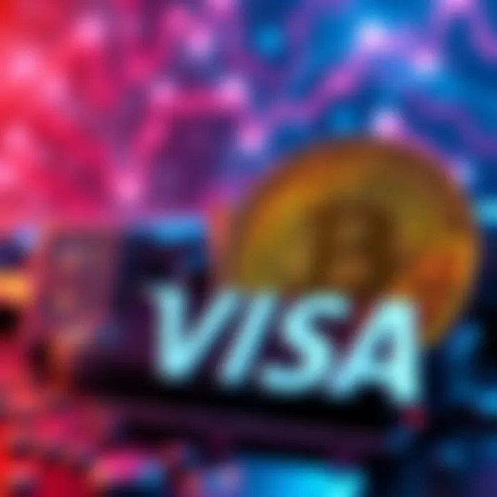 Stablecoin and Visa Collaboration A visual representation of stablecoins alongside Visa logo, highlighting the connection between digital currency and traditional payment systems.