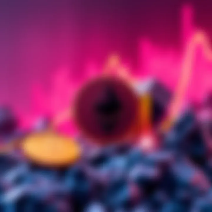 Visual representation of stablecoins rising while Ethereum remains flat at $196 billion market cap