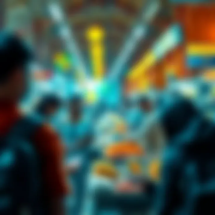 People using dollar-pegged stablecoins for transactions in a market setting