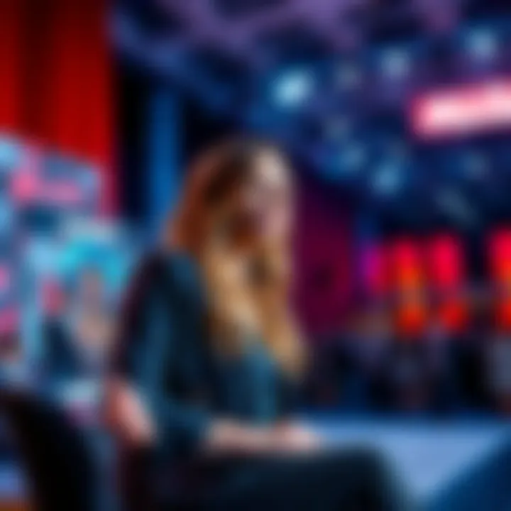 Staci Warden discusses blockchain and finance on stage at a conference