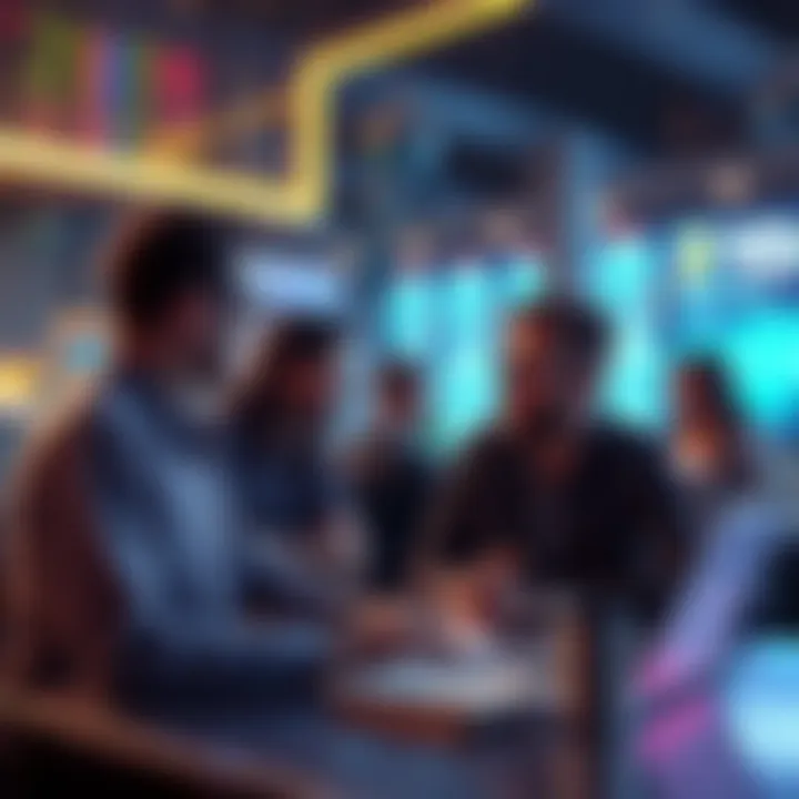 A group of people discussing staking strategies, considering single vs multiple validators for better security and returns.