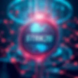 Illustration of Starknet's STRK20 token proposal showcasing private ERC-20 tokens with visuals of zero-knowledge proofs and secure transactions.