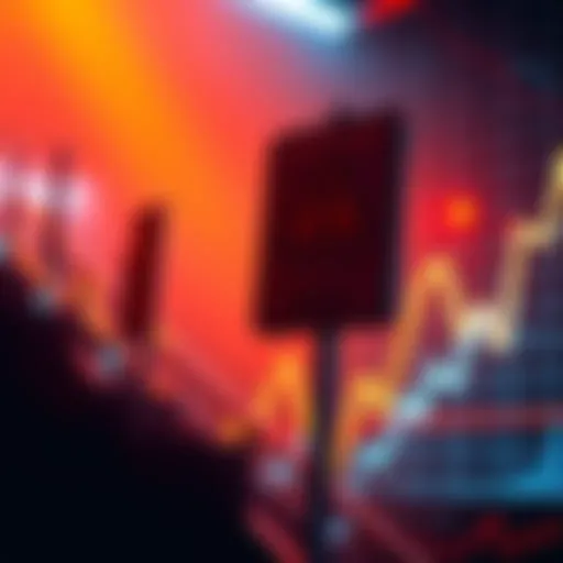 A visual representation of the Starknet zkLend protocol shutting down, with warning signs and a downward trend graph in the background.
