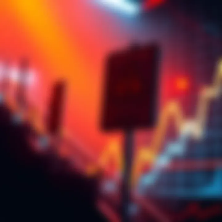 A visual representation of the Starknet zkLend protocol shutting down, with warning signs and a downward trend graph in the background.