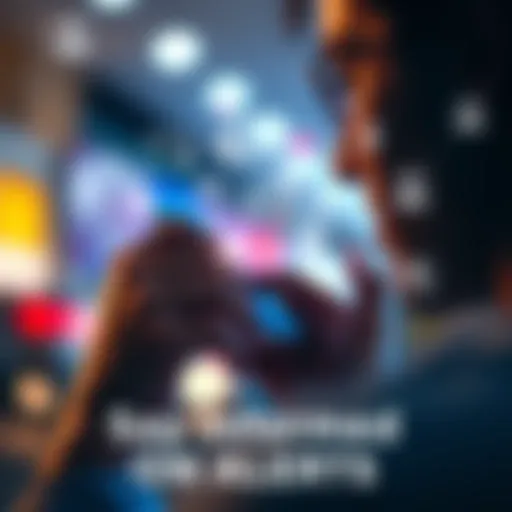 A person looking at a smartphone with news alerts on the screen, surrounded by notification icons.