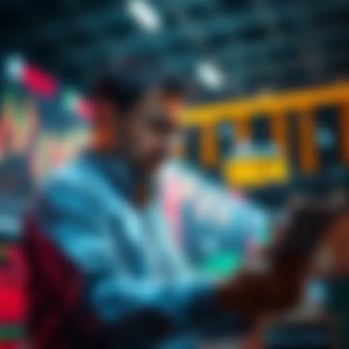 Investor calmly analyzing market trends