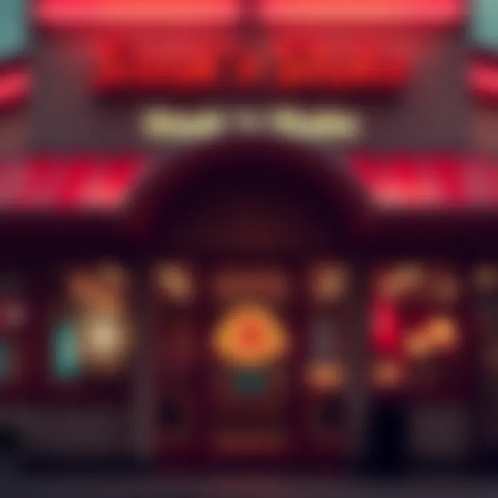 A Steak ‘n Shake restaurant with a Bitcoin logo displayed on the door, symbolizing the potential switch to Bitcoin payments for savings.