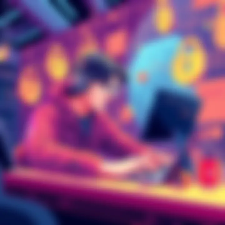 An illustration showing a developer working on smart contracts using Stellar's Protocol 25 X-Ray, with elements symbolizing privacy and verification like locks and shields.