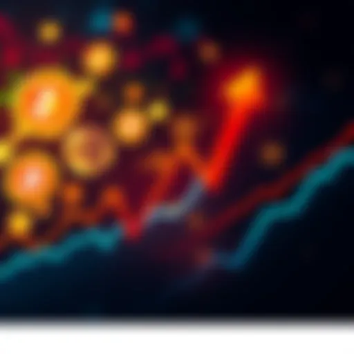 A graph showing the S&P 500 reaching a new all-time high with upward arrows and cryptocurrency icons in the background.