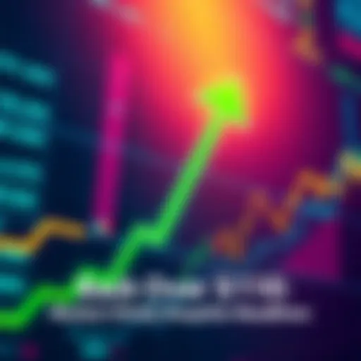 A graph illustrating a rising stock market with a green arrow pointing up, symbolizing growth and resilience despite challenges.