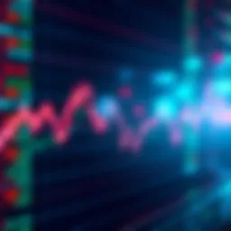 A stock market graph showing a downward trend after a peak, representing a market pullback