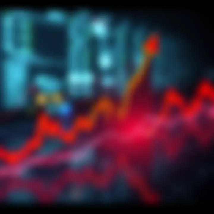 A graph showing a rising trend with arrows indicating upward movement in a bull market, symbolizing investment opportunities during a market dip.