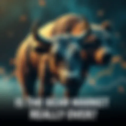 Stock Market Trends A bull symbolizing market recovery with a bear representing the bear market in the background