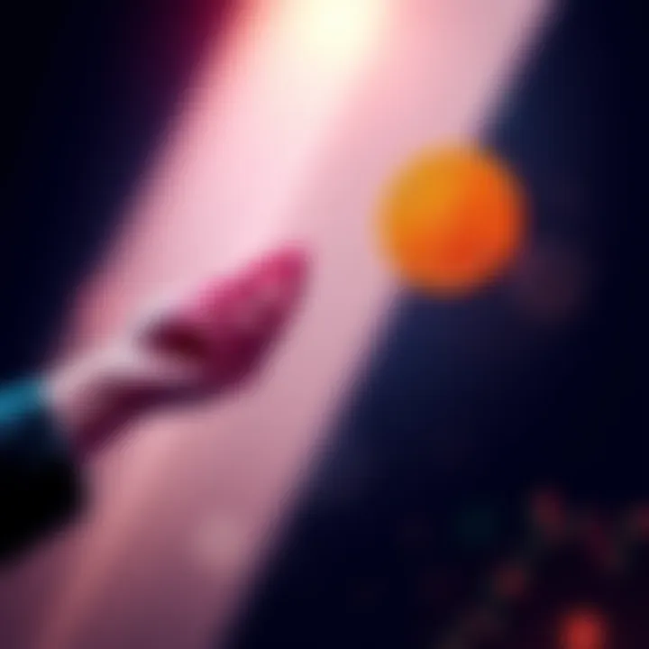 A person holding a stock chart and a cryptocurrency symbol, debating between options.