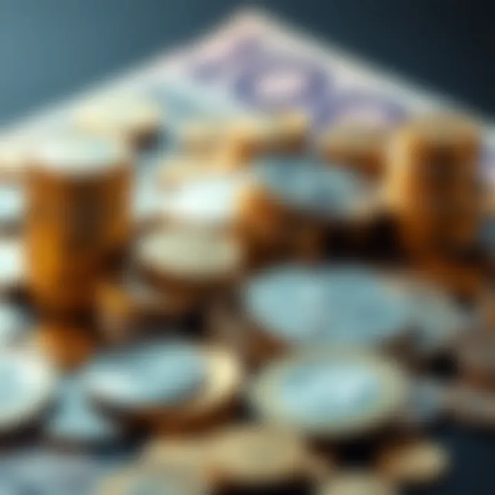 A collection of coins and paper currency symbolizing value retention over time