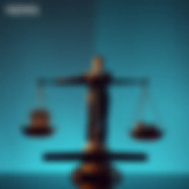 Strategic Decision Making A person weighing options on a balance scale between reward payouts and voluntary exit