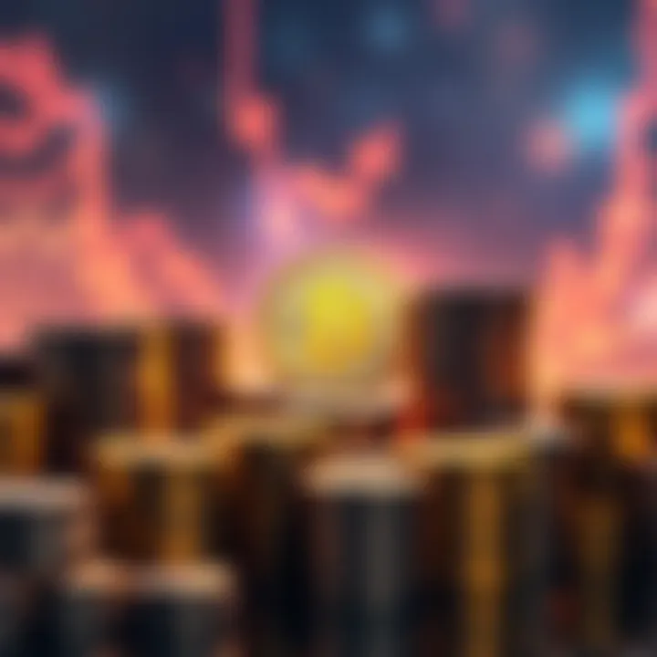 A visual representation of Strategy's acquisition of 17,994 Bitcoin, showing stacks of digital coins and a rising graph indicating market growth.