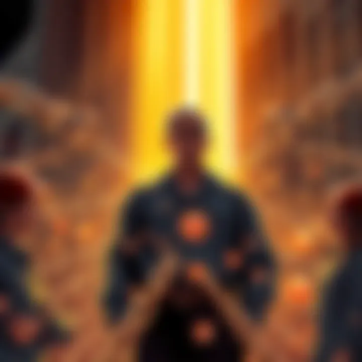 Concerns Over Stripe's Crypto Centralization A representation of Stripe's influence in the crypto payments sector, showing interconnected chains and a central figure illustrating control, with builders looking on in concern.
