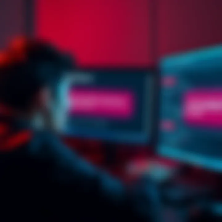 Users Struggling to Access Strongcoin Funds A frustrated person looking at a computer screen displaying error messages about accessing funds on Strongcoin