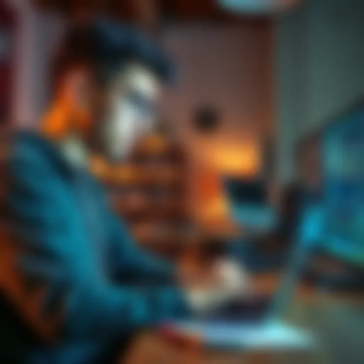 A computer science student looking for guidance on blockchain and Web3 technologies with a laptop and notes.