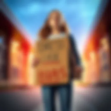Student Protest Against Dress Code A student stands defiantly in front of her school holding a sign that reads 'Dress Code Bias' while wearing business-casual attire, expressing her frustration with dress code enforcement.