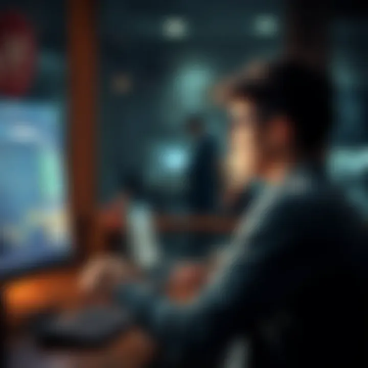 Student worried about Velora bot scam A college student looking at a computer screen with a worried expression, contemplating a withdrawal request from a trading bot, holding their head in frustration.