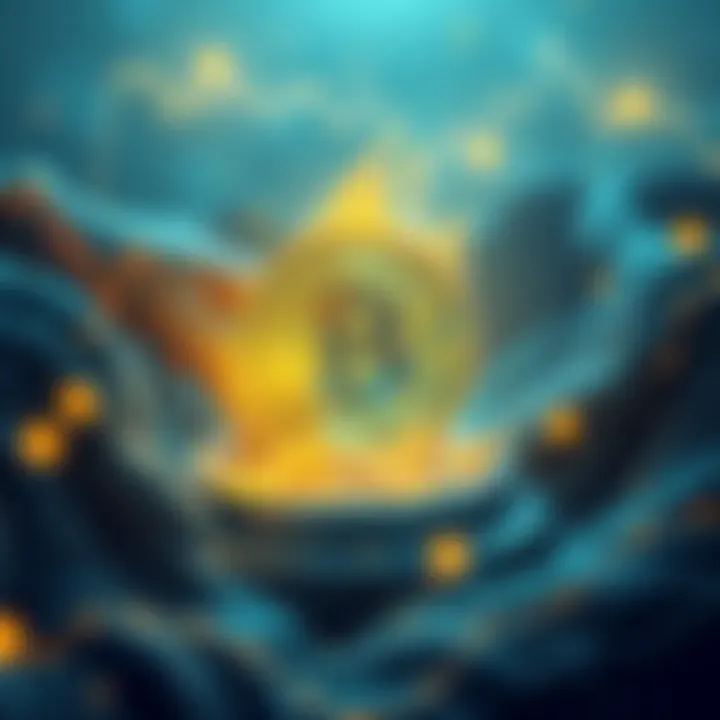 A digital representation of cryptocurrency market trends depicting STX resilience against market fluctuations