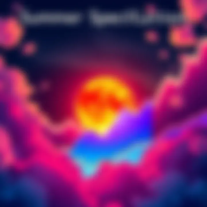 A symbolic representation of market volatility with a vibrant sun and upward trend graphs, illustrating Chris's potential lock-up discussions.