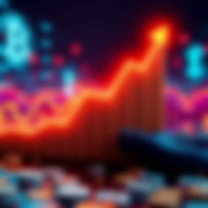Graphic showing a rising trend of P2P stablecoin addresses on Polygon with a background of digital currency symbols.