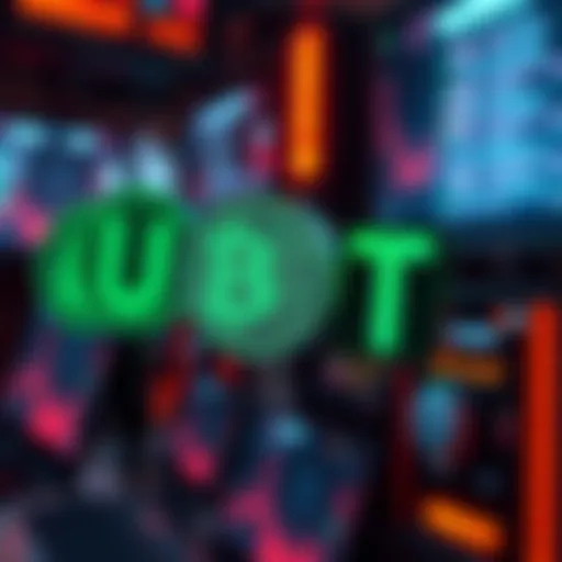 A graphic showing multiple USDT tokens being sent from different unknown wallets, causing concern for a digital wallet owner.