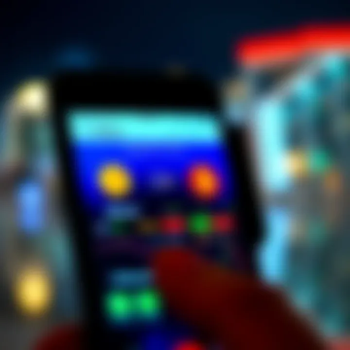 Swapping BTC for SOL in a Trading App A smartphone displaying a trading app showing the swap between Bitcoin and Solana, with currency symbols and transaction options visible.