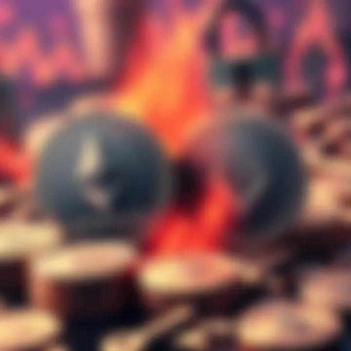 Swap ETH for XMR A graphic illustration showing Ethereum coins being swapped for Monero coins with a lock symbol representing privacy