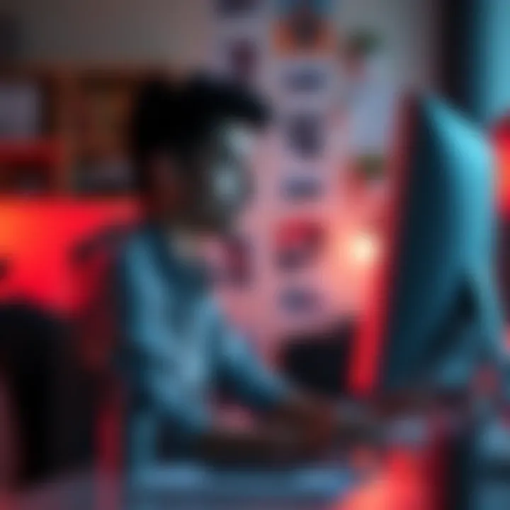 An individual sitting at a desk with a computer, looking uncertain while reflecting on a recently completed project