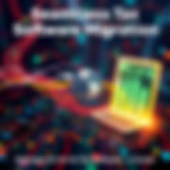 A visual representation of data flow between two tax software platforms, symbolizing synchronization and efficiency in migration.