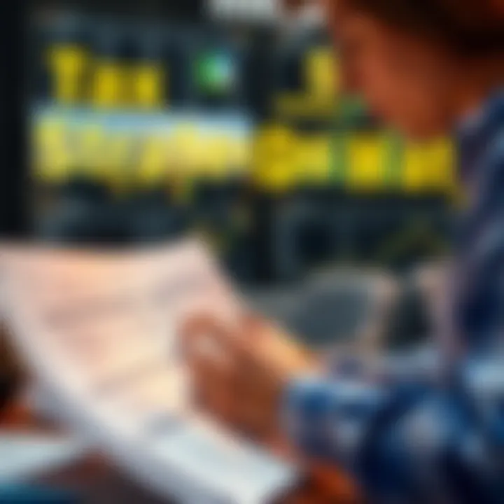 Person examining tax documents showing differences in realized gains between FIFO and HIFO strategies