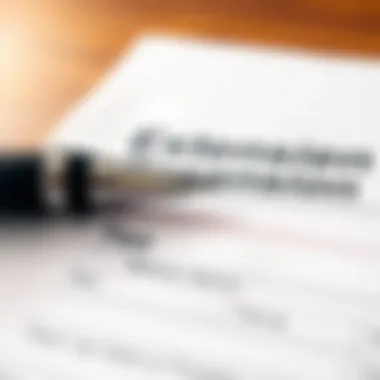 A close-up of a tax extension form with a pen ready to fill it out, symbolizing the process of extending a tax return.