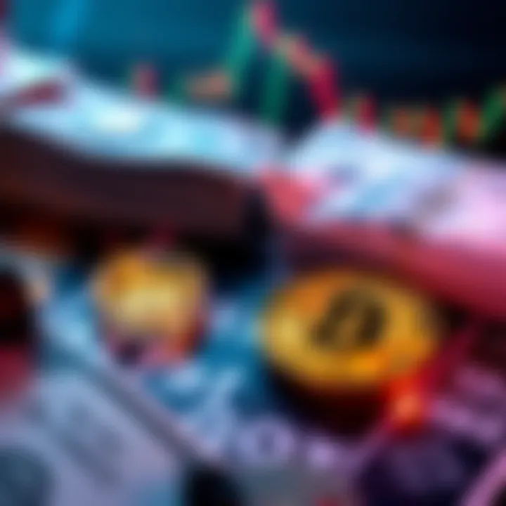 A graphic showing the tax implications for former Mt. Gox users, with symbols of money and Bitcoin, highlighting capital gains.