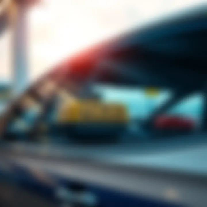 A taxi waiting at the airport ready to take passengers to Sky Lagoon with luggage in the back seat.