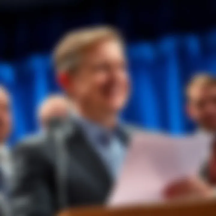 Taylor Lindman appointed Chief Counsel Taylor Lindman at a press conference announcing his new role as Chief Counsel of the SEC's Crypto Task Force, smiling and holding a document.