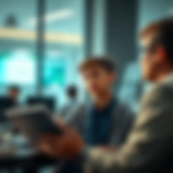 A 15-year-old boy talking to an adult lawyer about investing in cryptocurrency