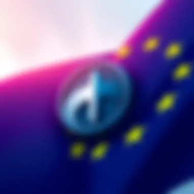 Tether logo next to EU flag representing the conflict over crypto regulations