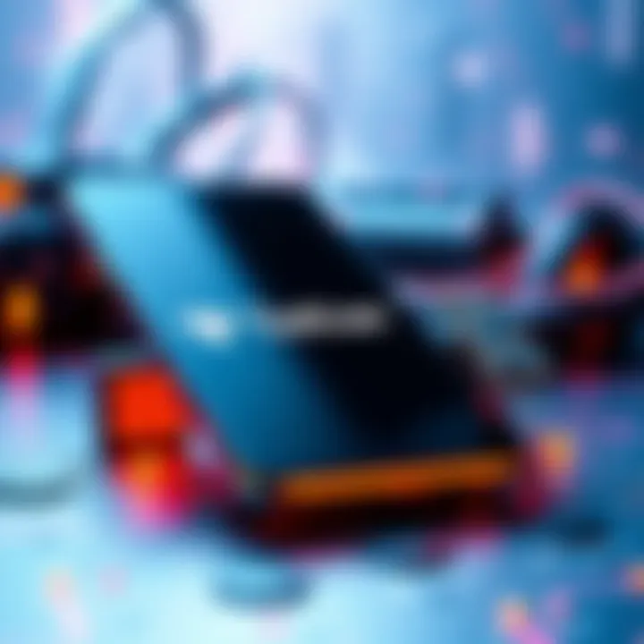 A smartphone and a GPU with Tether branding showcasing new AI technology.