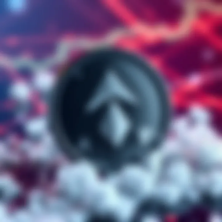 Graphic showing Tether logo and a frozen cryptocurrency symbol with a background related to blockchain.