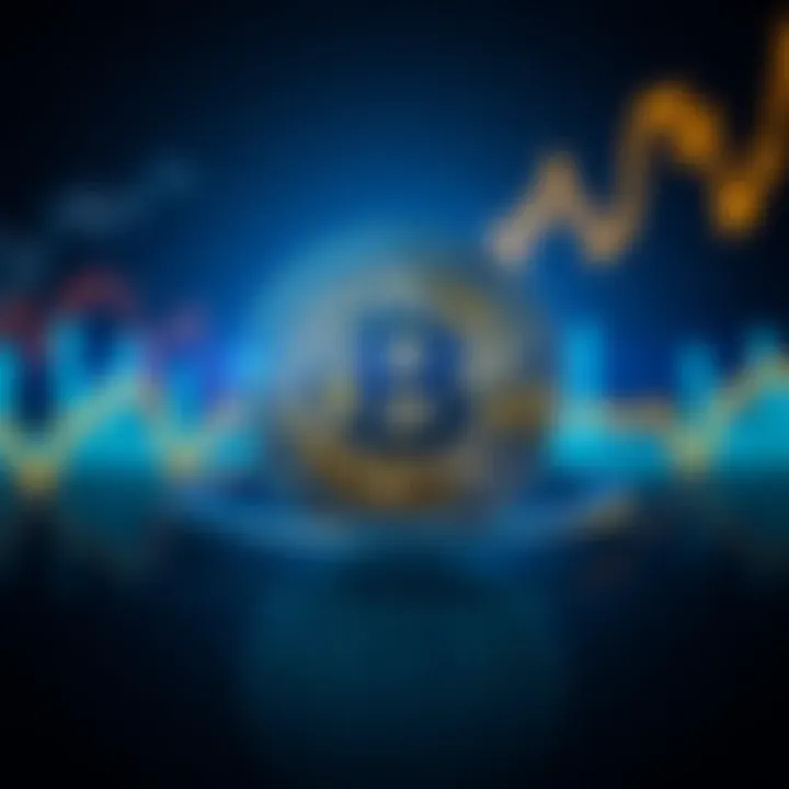 A visual representation of a Bitcoin symbol with a downward trend graph and Texas state outline in the background.