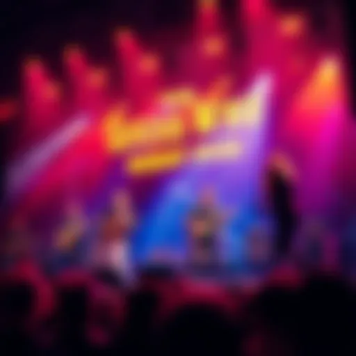 The Guess Who band performing on stage at The Midnight Special, capturing the energy of a live music show at a county fair