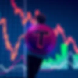 Graph showing the significant drop in Theta Coin's price with worried investors looking on.