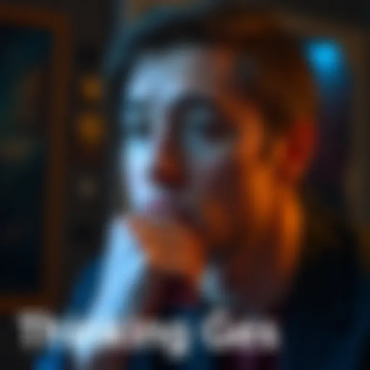 Thinking Gesture A person with a thoughtful expression, resting their chin on their hand, contemplating with a raised eyebrow as if pondering a question.