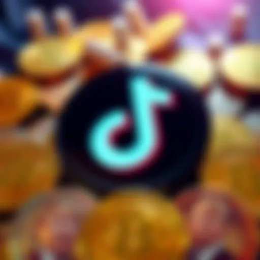 TikTok logo surrounded by TRUMP-themed memecoins, illustrating recent allegations against the platform
